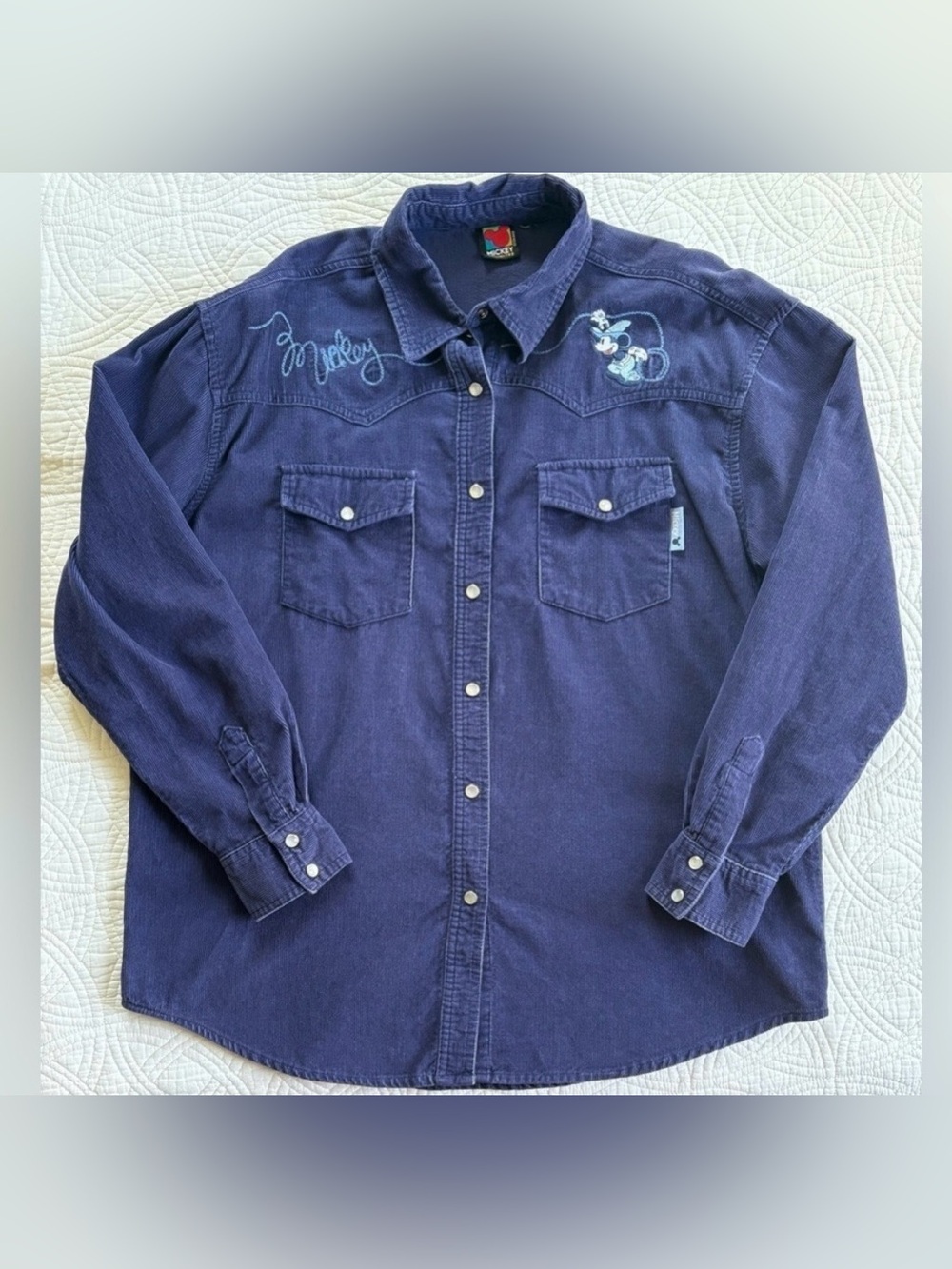 Western Embroidered Shirt Disney Vintage XXL